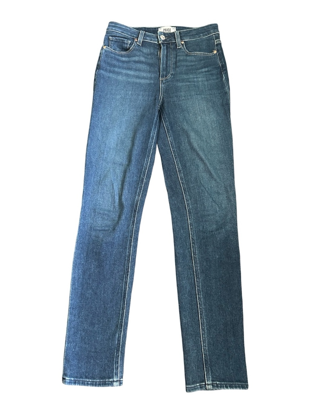 PAIGE Classic Mid Blue Straight Leg Jeans